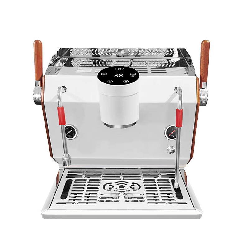 Espresso Machine Semi Auto - Professionelle Cappuccino-Maschine, elektronische halbautomatische Einzelkopf-Espressomaschine, zwei