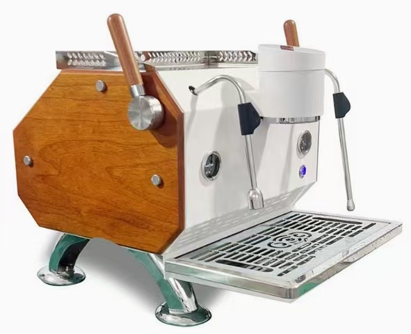 Espresso Machine Semi Auto - Kundenspezifische gewerbliche Doppelkopf-Halbautomatische elektrische Espresso-Cappuccino-Maschine aus
