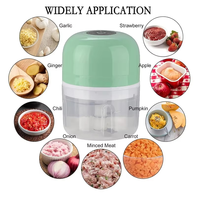 Meat Grinder Attachment - Elektrischer Knoblauchzerkleinerer Wiederaufladbarer 260ML Zwiebelzerkleinerer Tragbarer