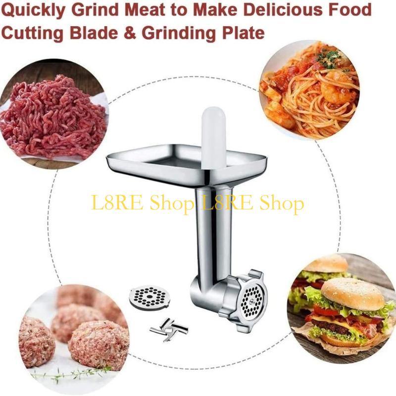 Meat Grinder Attachment - L8RE Austauschbare Platten Fleischwolfaufsatz Metallmaterial für