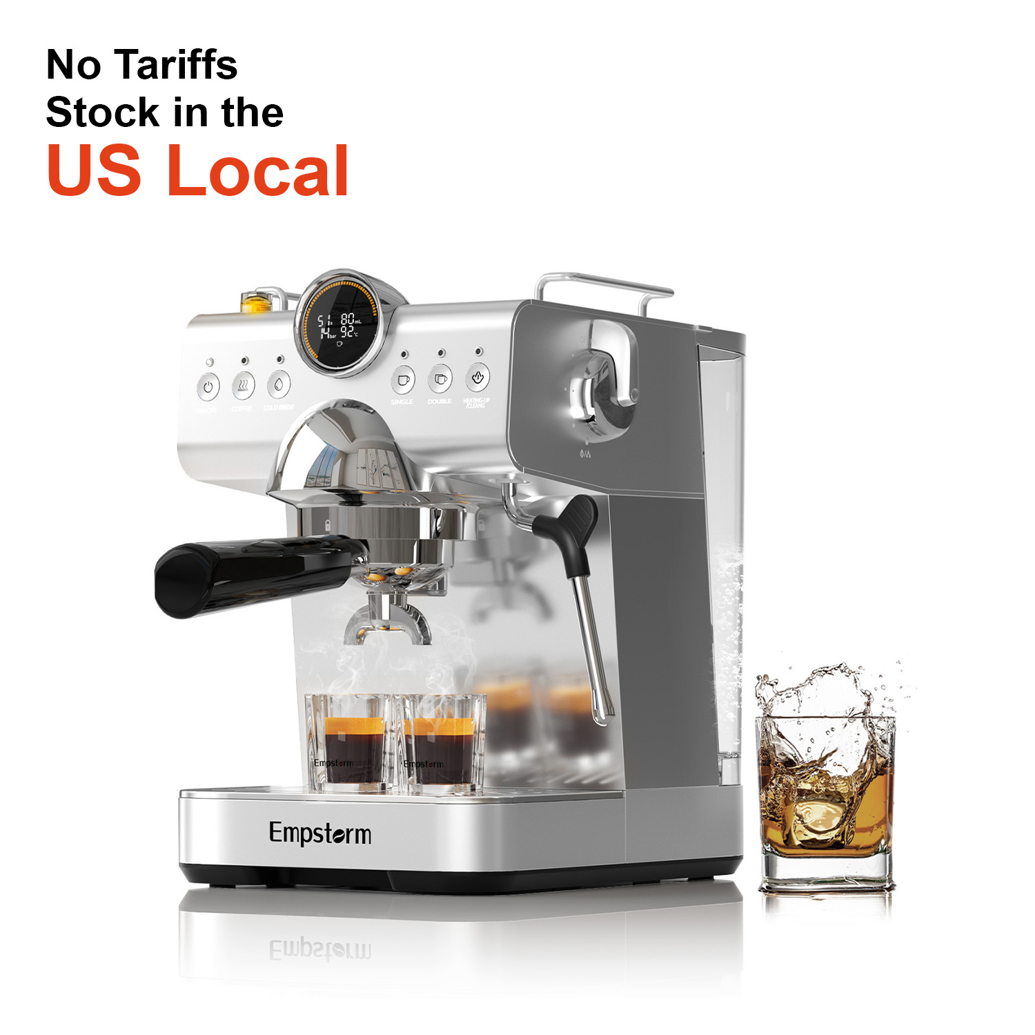 Espresso Machine Semi Auto - Empstorm CB1 Elektrische, moderne, minimalistische, halbautomatische