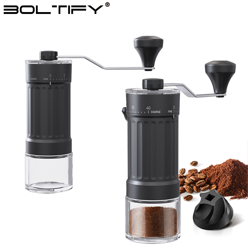 Coffee Grinder Burr - BOLTIFY High-Q Einstellbare Grob-Fein Manuelle Kaffeemühle